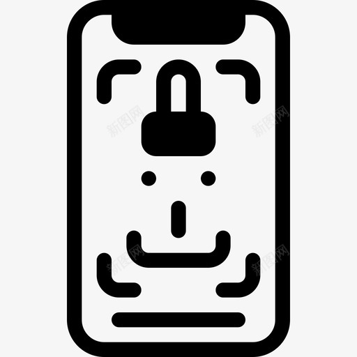 人脸解锁智能手机生物识别检测svg_新图网 https://ixintu.com 人脸 解锁 智能 手机 生物识别 检测 扫描仪 实体