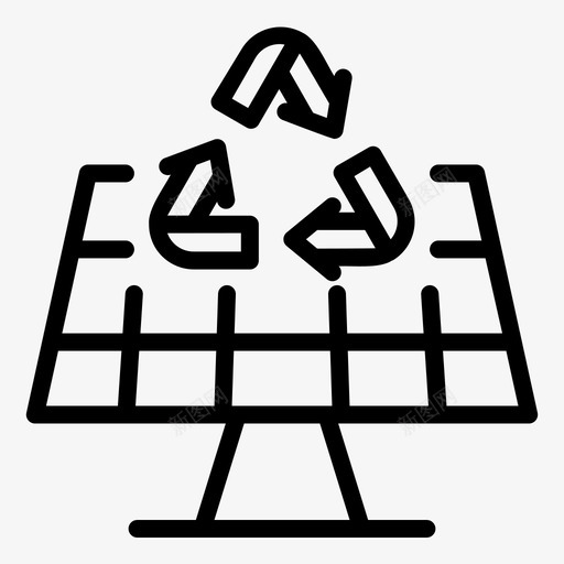 太阳能生态能源svg_新图网 https://ixintu.com 生态 回收 太阳能 能源 面板