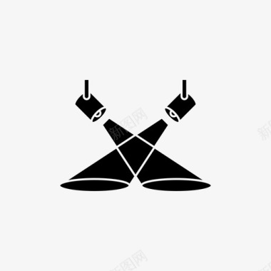 聚光灯照明舞台图标
