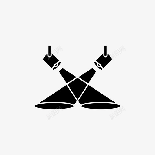 聚光灯照明舞台svg_新图网 https://ixintu.com 照明 聚光灯 舞台 物体