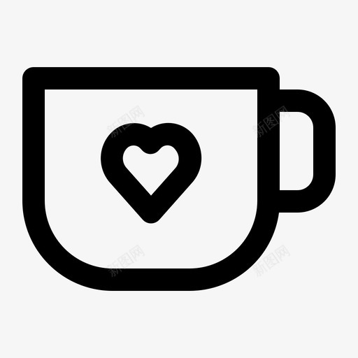 爱咖啡最爱心svg_新图网 https://ixintu.com 咖啡 最爱 爱心 喜欢 马克 杯心