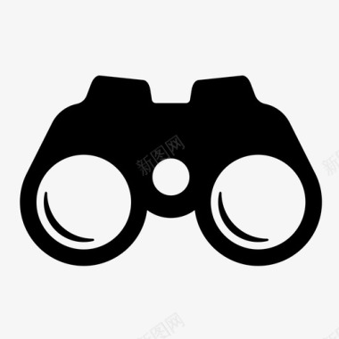 双筒望远镜观鸟探索图标