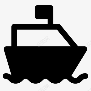 船巡航旅行图标