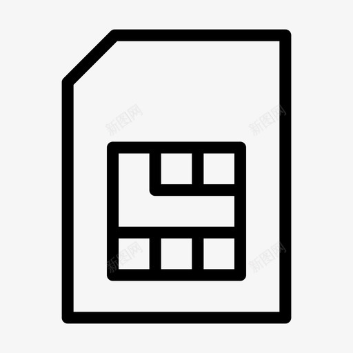 sim卡芯片微型机svg_新图网 https://ixintu.com 卡卡 芯片 微型机 手机 手机网 网络 移动 线路 符号