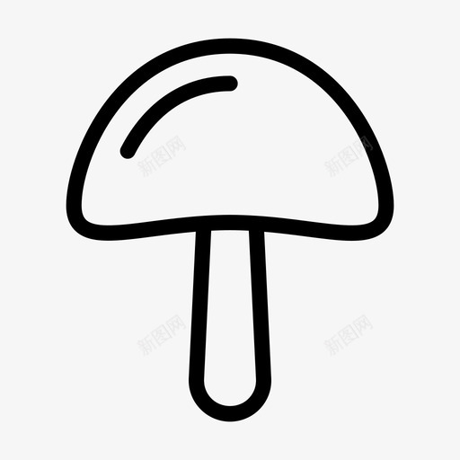 蘑菇鹅膏自然svg_新图网 https://ixintu.com 自然 蘑菇 鹅膏 植物 泉水 线条