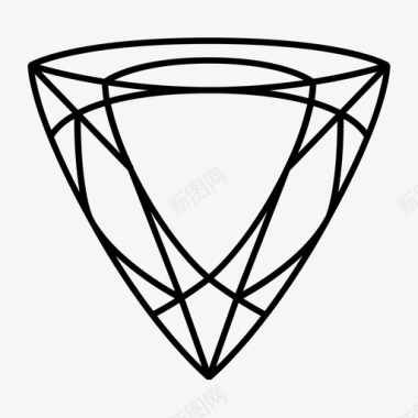 万亿钻石形状切割珠宝图标