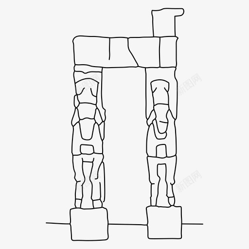 波斯波利斯古遗迹伊朗svg_新图网 https://ixintu.com 波斯 波利 利斯 遗迹 伊朗 素描 雕像 世界 地标 柯纳 细线