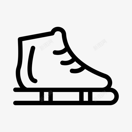 滑冰圣诞节鞋svg_新图网 https://ixintu.com 圣诞节 滑冰 冰鞋 线条