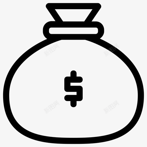 包包图标业务svg_新图网 https://ixintu.com 图标 启动 包包 业务 资金 线图