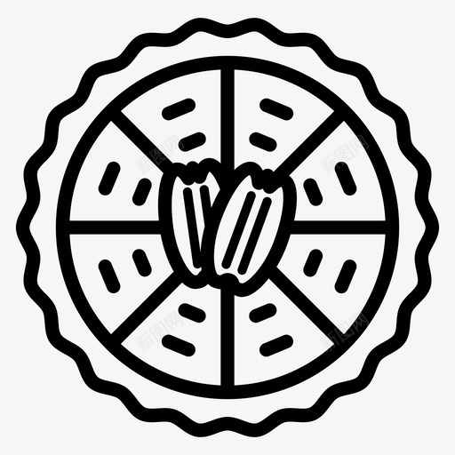 山核桃派面包店甜点svg_新图网 https://ixintu.com 山核桃 面包店 甜点 馅饼 坚果