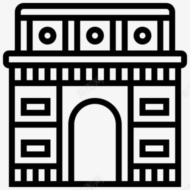 凯旋门拱门纪念碑图标