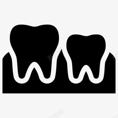 乳牙牙齿护理牙医图标