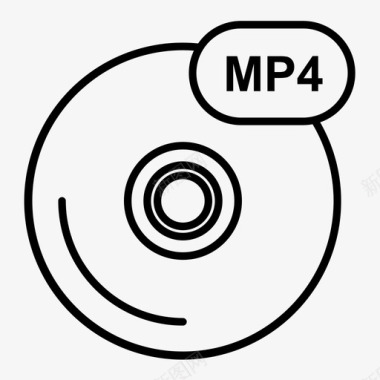 mp4通信数字图标