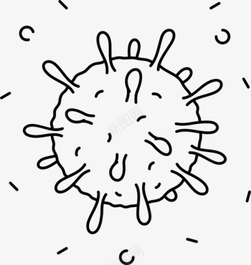 呼吸道病毒细菌病菌图标