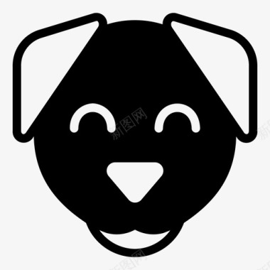狗表情符号脸图标
