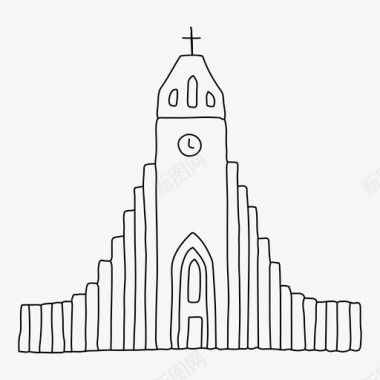 hallgrmskirkja建筑大教堂图标