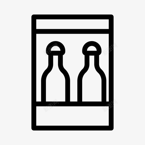 酒吧酒精瓶子svg_新图网 https://ixintu.com 酒吧 酒精 瓶子 香槟 葡萄酒 啤酒 线条