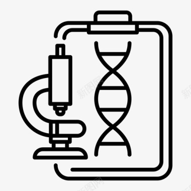 显微镜结果化学实验室图标