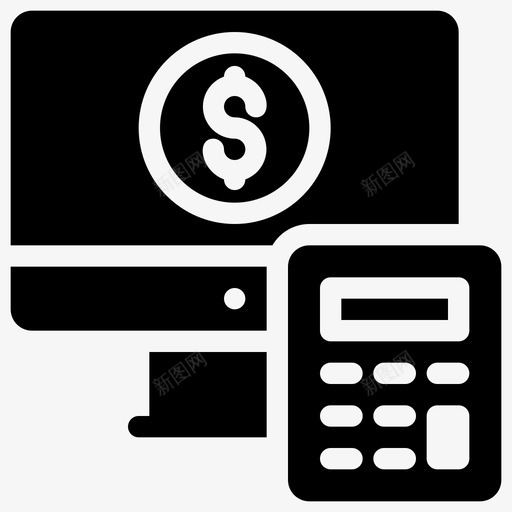 会计商业数字服务svg_新图网 https://ixintu.com 数字 服务 会计 商业 金融 技术 符号