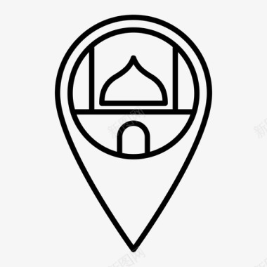 清真寺位置设计卡里姆图标