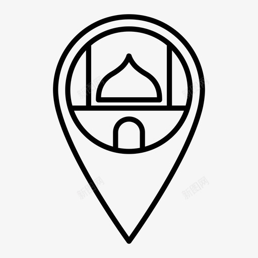 清真寺位置设计卡里姆svg_新图网 https://ixintu.com 清真寺 位置 设计 卡里 穆斯林 斋月 宗教