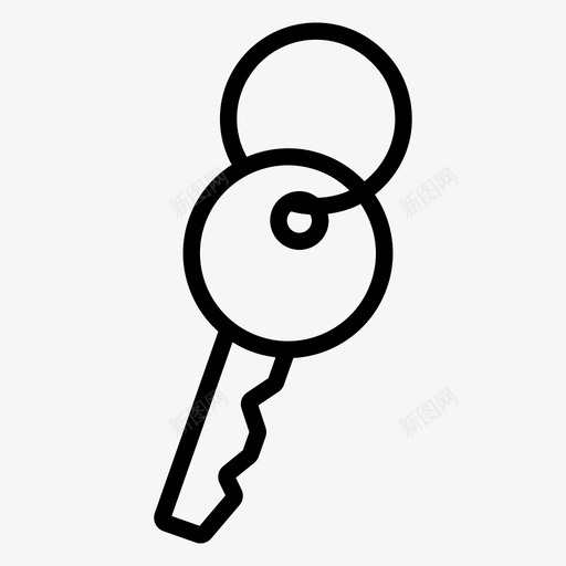 钥匙门钥匙开门svg_新图网 https://ixintu.com 钥匙 开门 房地产 房屋