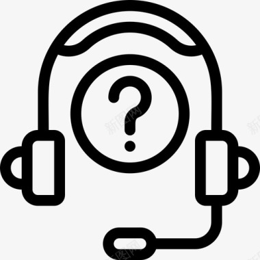 耳机问题呼叫中心帮助标志图标