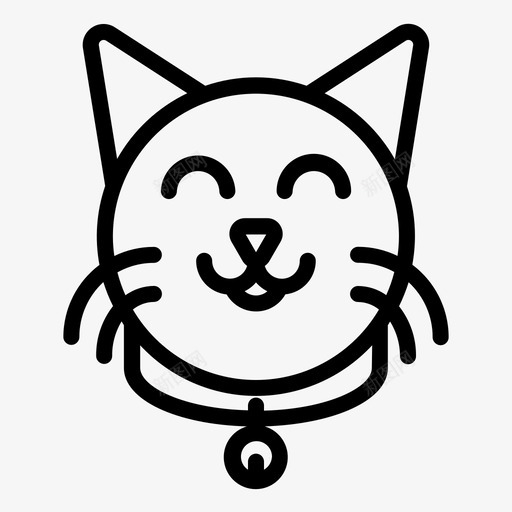 猫项圈皮带标签svg_新图网 https://ixintu.com 项圈 标签 宠物 皮带 轮廓