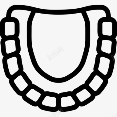 下颌俯视图假牙牙科护理图标