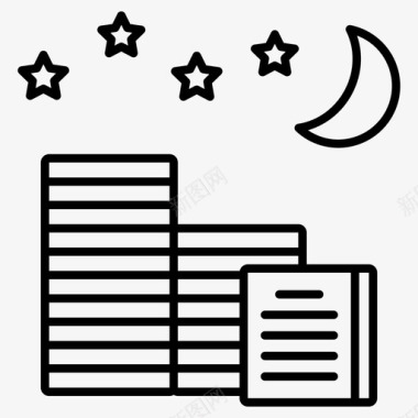 夜间工作商务夜班图标