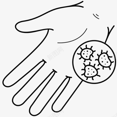 脏手细菌病毒图标