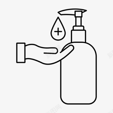 消毒剂清洁剂洗手液图标
