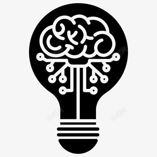 概念大脑创意svg_新图网 https://ixintu.com 概念 大脑 创意 想法 灯泡