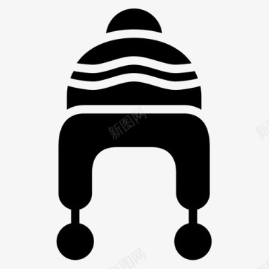 冬季帽子衣服耳罩图标
