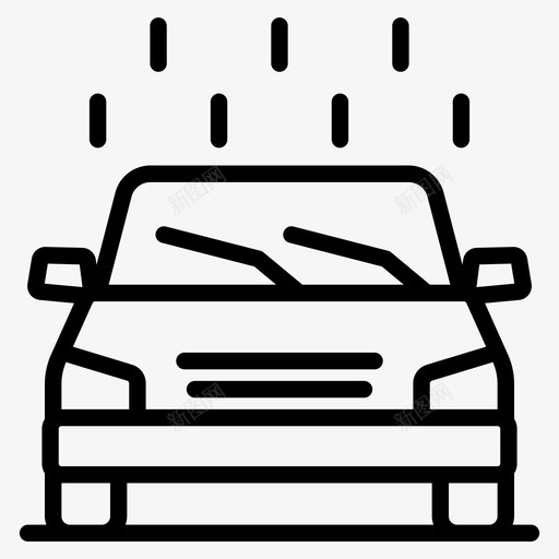 雨天路汽车汽车雨刮器svg_新图网 https://ixintu.com 雨天 天路 汽车 驾驶 雨刮 安全