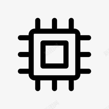 芯片组cpu微芯片图标