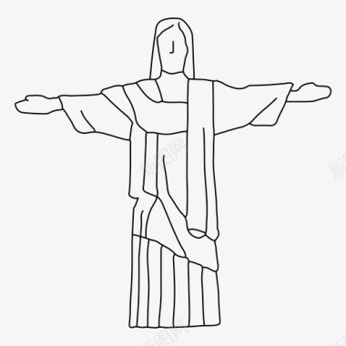 基督救世主巴西手绘图标