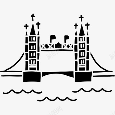 塔桥城堡英格兰图标