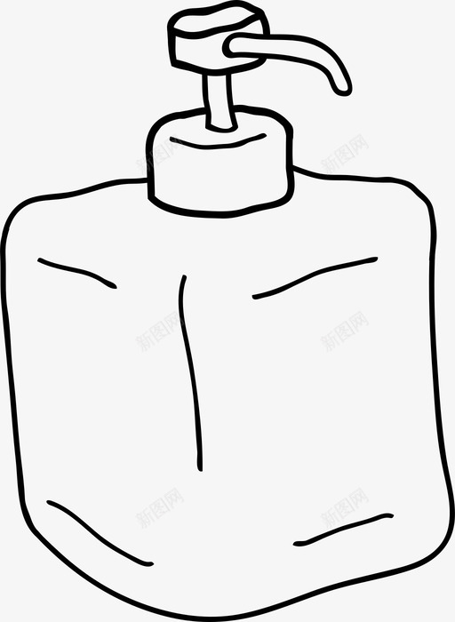 皂液器浴缸清洁svg_新图网 https://ixintu.com 皂液 浴缸 清洁 清洗