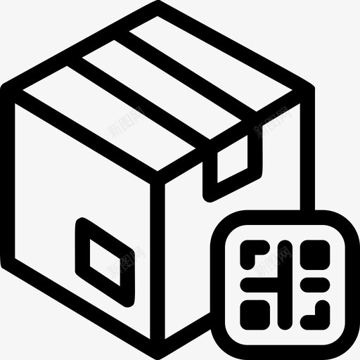 带箱二维码物流配送包装svg_新图网 https://ixintu.com 二维 物流配送 带箱 码带箱 包装 扫描