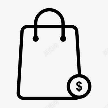 网上购物电子商务金钱图标