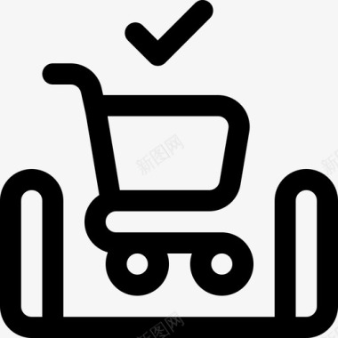允许小车使用自动扶梯扶梯楼梯图标