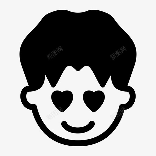 爱男孩表情符号svg_新图网 https://ixintu.com 男孩 表情 符号 情感 感觉