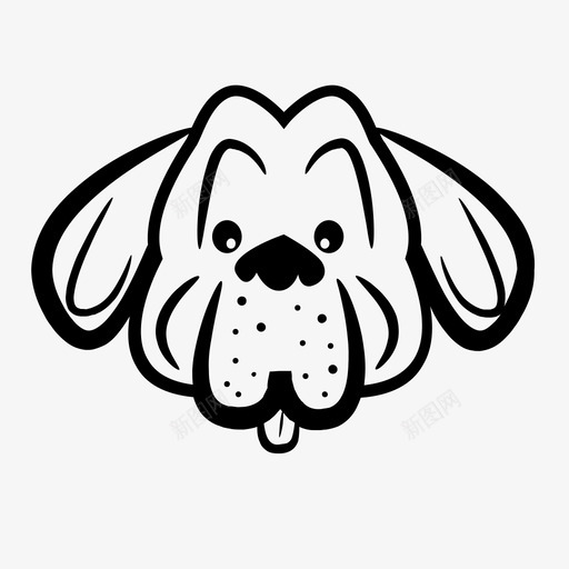 小猎犬动物卡通svg_新图网 https://ixintu.com 猎犬 动物 卡通 宠物 小狗 狗头 收藏