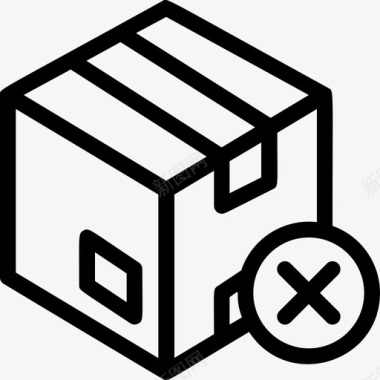 不合格包装包装箱物流配送图标