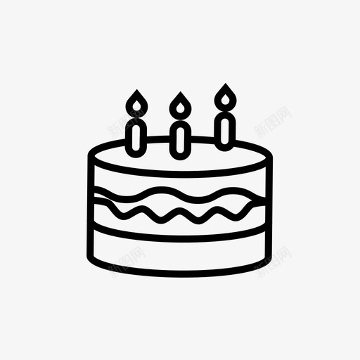 新年蛋糕蜡烛庆祝svg_新图网 https://ixintu.com 蛋糕 新年 蜡烛 庆祝