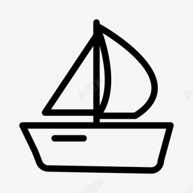 邮轮船帆船图标