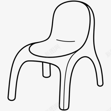 儿童椅座椅凳子图标