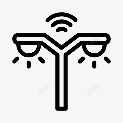 灯灯泡信号svg_新图网 https://ixintu.com 灯泡 信号 智能 技术 技术家 家用 电子 像素 完美 线条