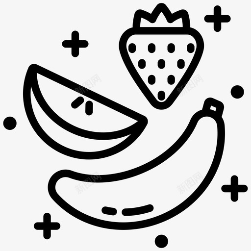 新鲜水果苹果香蕉svg_新图网 https://ixintu.com 新鲜 水果 果汁 配方 苹果 香蕉 草莓